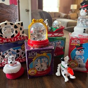 Set of 4 Vintage MCDonalds 101 Dalmatian snow domes